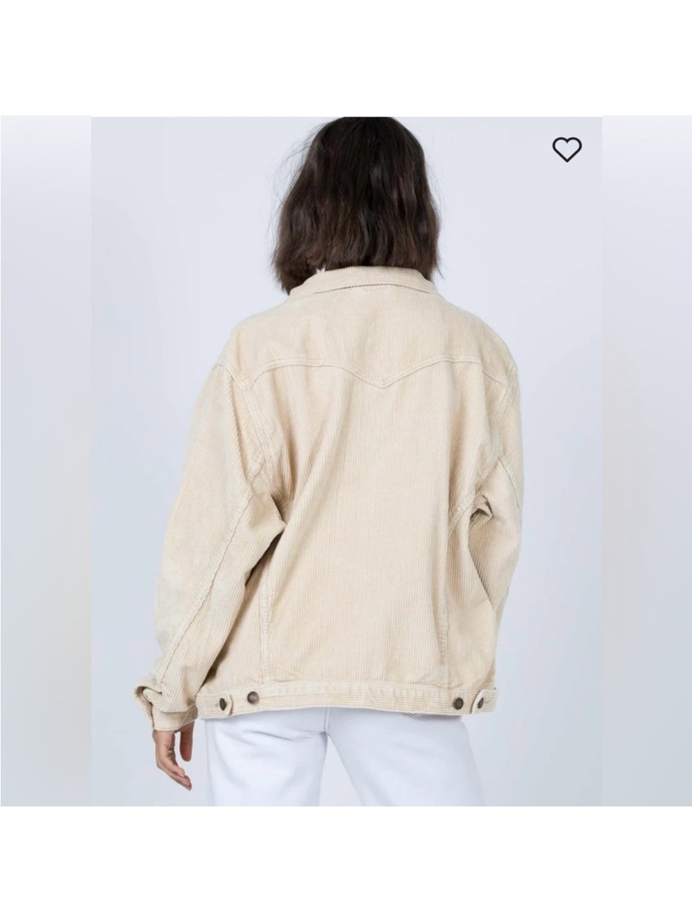 Princess Polly Beige Corduroy Shacket Jacket - Picture 3 of 6